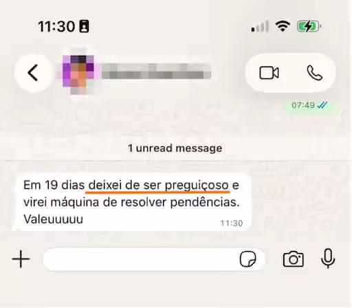 Depoimento: em 19 dias deixei de ser preguiçoso